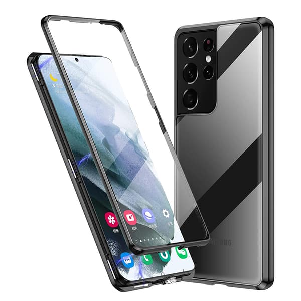 Smart Dobbelt Beskyttelsesdeksel - Samsung Galaxy S21 Ultra Blå