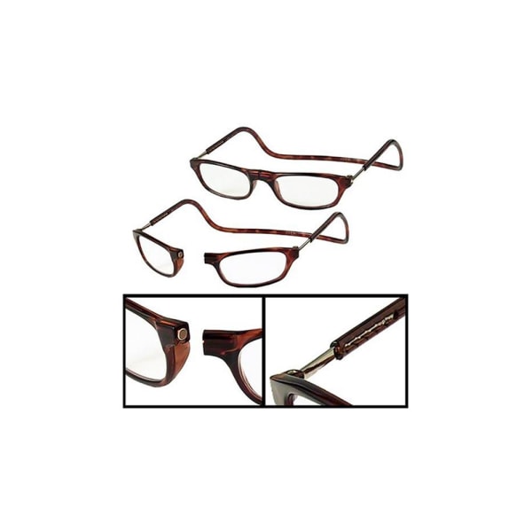 Praktiske læsebriller (Fås i styrke op til 4,0) MAGNET Vinröd 2.0