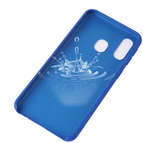 Robust mat silikone cover - Samsung Galaxy A40 Marinblå