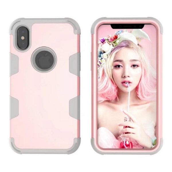 iPhone X/XS - Skyddsskal fr�n LEMAN Rosa/Svart