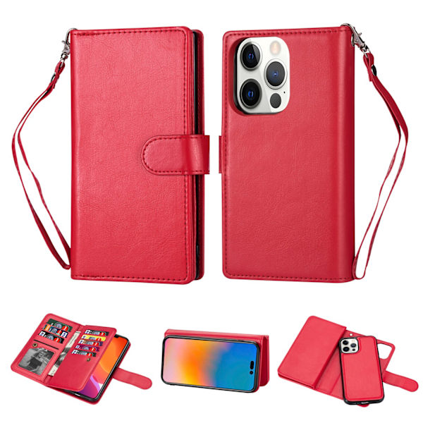 Stilrent 9-Kort Pl�nboksfodral - iPhone 14 Pro Max Brun