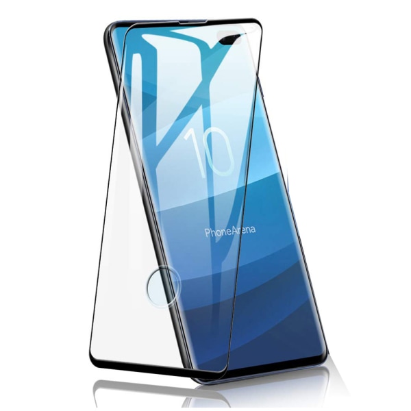 Samsung Galaxy S10 Plus fuldlim skærmbeskytter fra HuTech Svart
