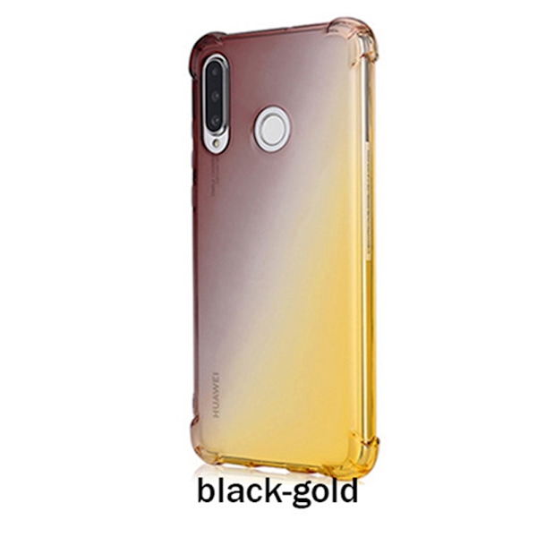 Huawei P30 Lite - Silikondeksel Blå/Rosa