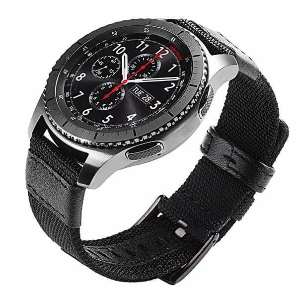 Tyylikäs nylonranneke - Samsung Galaxy Watch S3 Frontier Kaffe 20mm