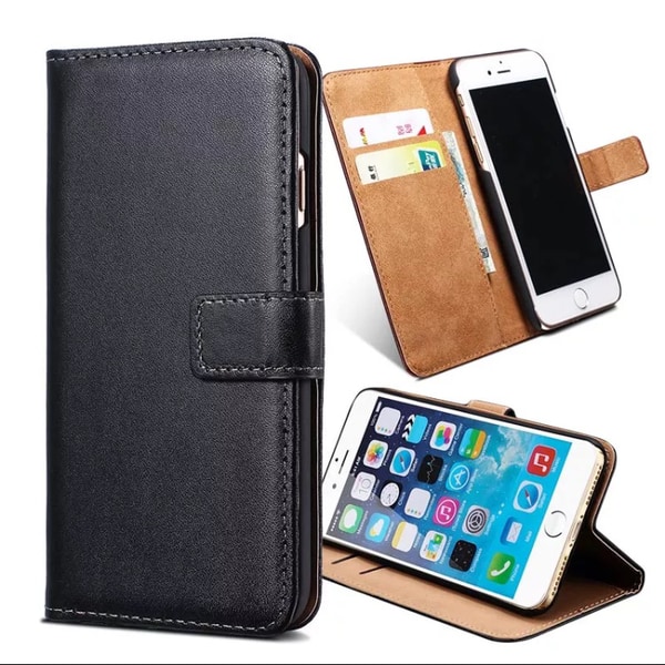 Stilrent VINTAGE Pl�nboksfodral i l�der f�r iPhone 6/6S Lila