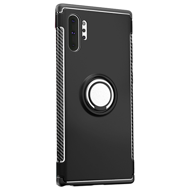 Exklusivt Skyddsskal med Ringhållare - Samsung Galaxy Note10+ Svart