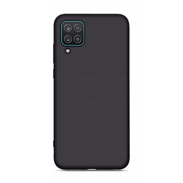 Klassisk silikonecover (LEMAN) - Samsung Galaxy A12 Mörkblå