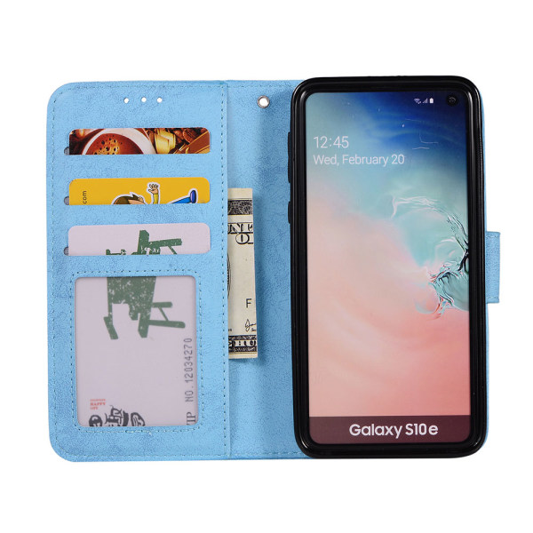 Tyylikäs (LEMAN) lompakkokotelo - Samsung Galaxy S10e Marinblå