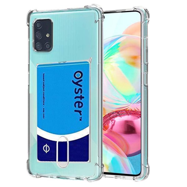 Skal med Korthållare - Samsung Galaxy A71 Transparent