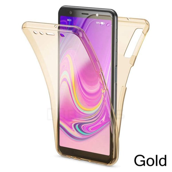 Samsung Galaxy A10 - Elegant Dubbelsidigt Silikonskal Guld