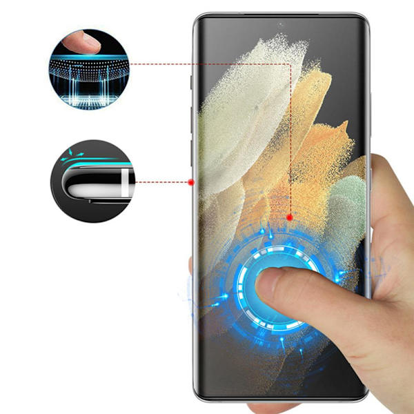 3-PACK Galaxy S21 Plus CASE-Friendly Skärmskydd 0,3mm Svart