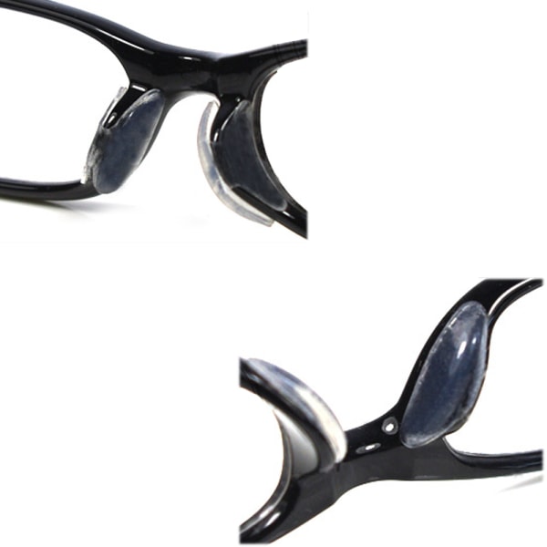 Slidbestandige bløde briller silikone næsepuder (1-par) Genomskinlig 2.5mm
