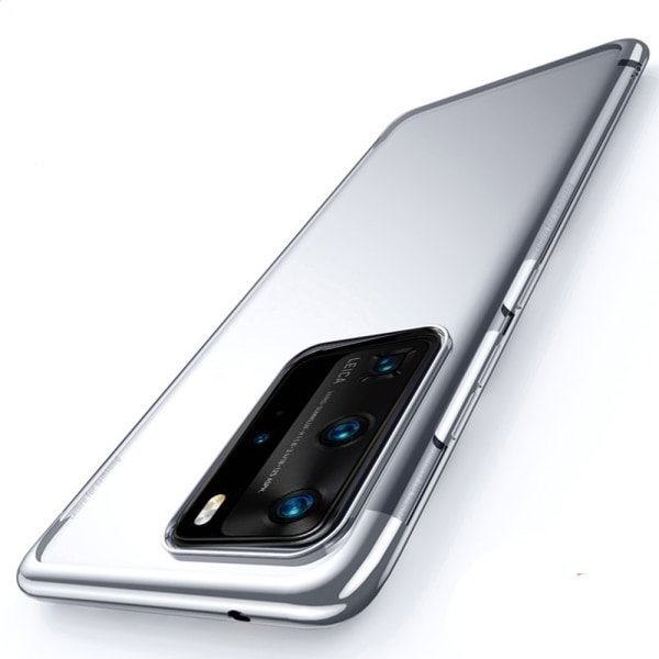 Huawei P40 Pro - Genomtänkt Skyddsskal i Silikon Silver