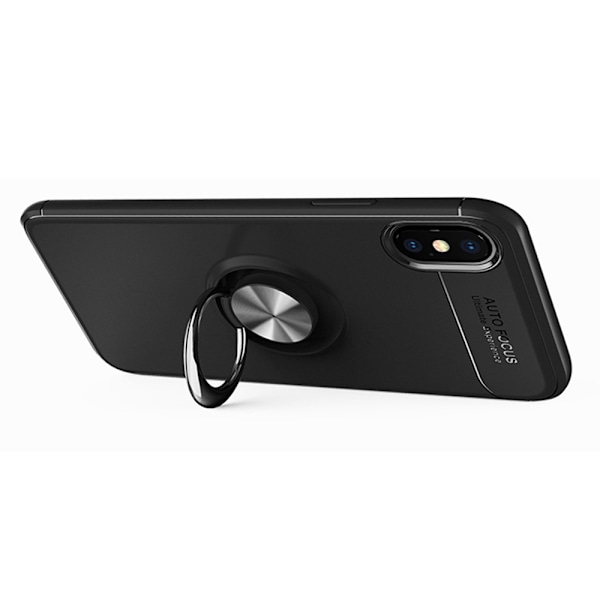 Skyddande Skal med Ringhållare - iPhone XS Blå/Blå