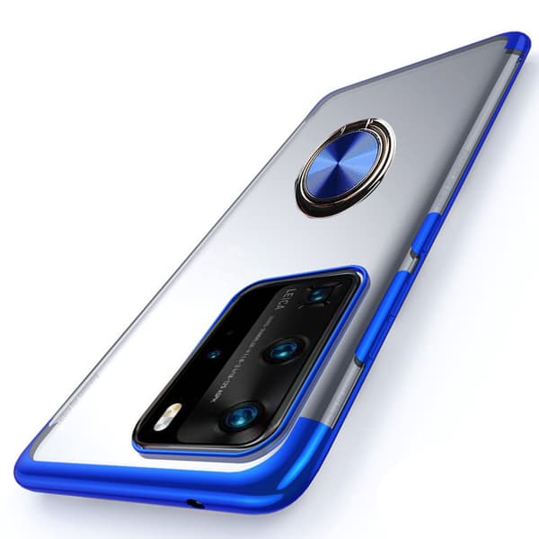 Huawei P40 Pro - Professionellt Floveme Skal med Ringhållare Silver