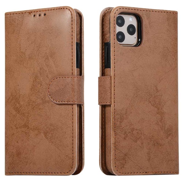 Smooth Wallet Case (Leman) - iPhone 11 Pro Max Brun