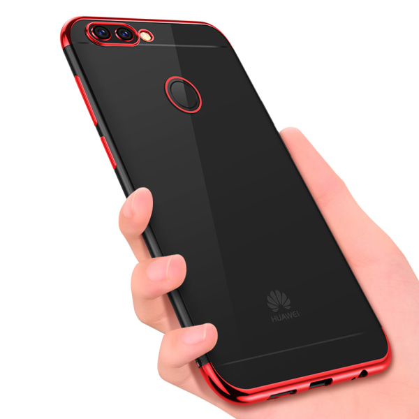 Kraftfuldt silikonebeskyttelsescover - Huawei P Smart 2018 Röd