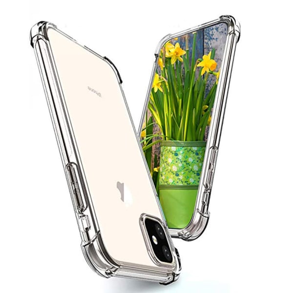 iPhone 11 Pro - Tehokkaasti kestävä lisäsuoja silikonikotelo Transparent/Genomskinlig