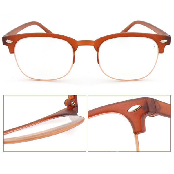 Læsebriller i klassisk design (styrke +1.0-+4.0) Brun +1,0