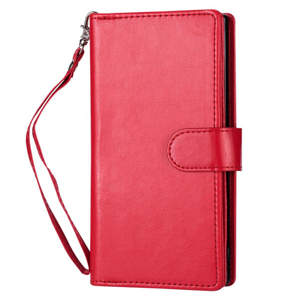 Sileä ja kestävä 9 kortin lompakkokotelo - iPhone 12 Mini Röd