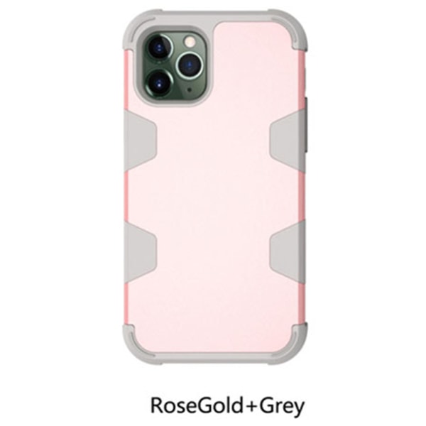Beskyttende glat cover (LEMAN) - iPhone 11 Pro Max Rosa/Svart