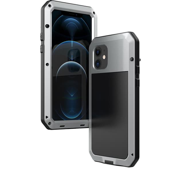 Støtdempende HEAVY DUTY-deksel i aluminium - iPhone 12 Pro Max Svart