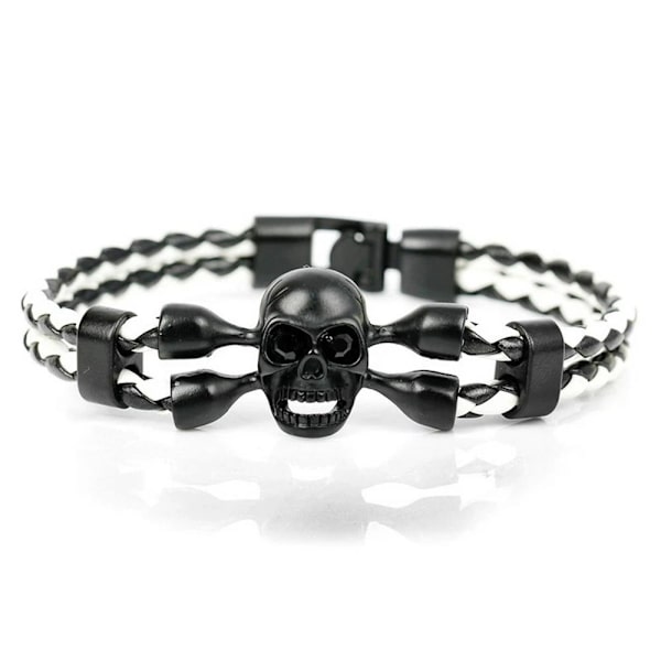 Stilsäkert Slittåligt Rockigt Döskalle Skull Armband Svart
