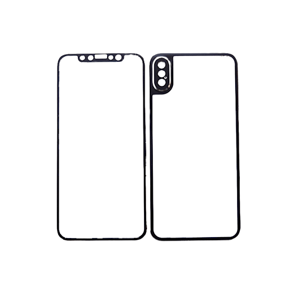 Skärmskydd i Aluminium Dubbelsidigt (HuTech) - iPhone X/XS Svart