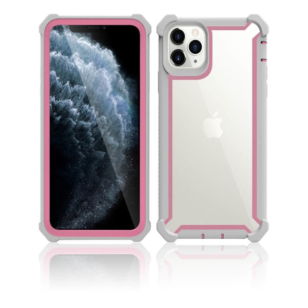 Genomtänkt TPU Skyddsskal - iPhone 11 Pro Max Svart/Rosé