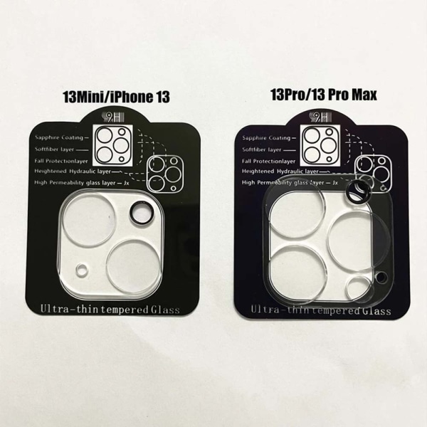 2-PAKKE 3-i-1 Front- og Baksideskjermbeskytter + Kameralinsebeskytter iPhone 13 Pro Transparent