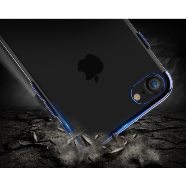 iPhone 7 PLUS - Stilrent Exklusivt Silikonskal FLOVEME Svart