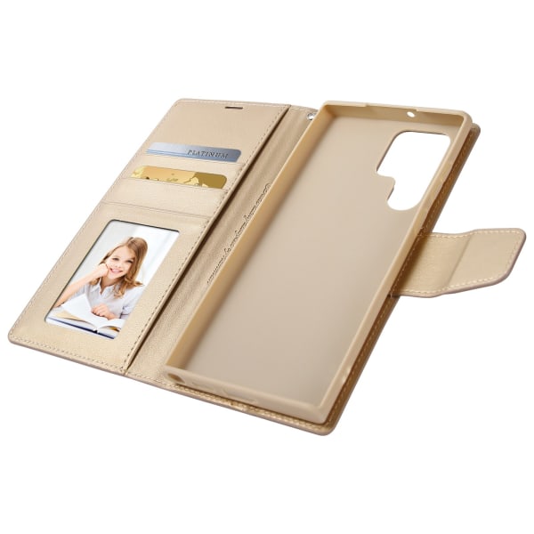 Smooth Wallet Case - Samsung Galaxy S22 Ultra Guld