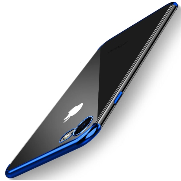 Eksklusivt silikonstøtdempende deksel til iPhone 7 (FLOVEME) Svart