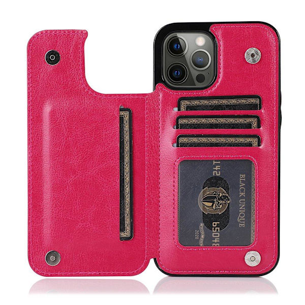 Stilsäkert Skal med Kortfack - iPhone 13 Pro Max Svart