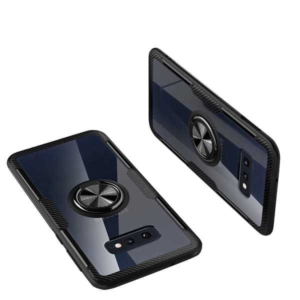 Samsung Galaxy S10e - Skal med Ringhållare Marinblå/Silver Marinblå/Silver