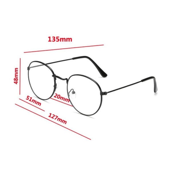 Stilige eksklusive briller med flate linser Silver 0972 | Silver | Fyndiq