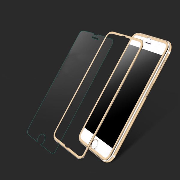 iPhone 6/6S HuTech (3-PACK) skærmbeskytter-FULD COVER 3D med RAM Roséguld