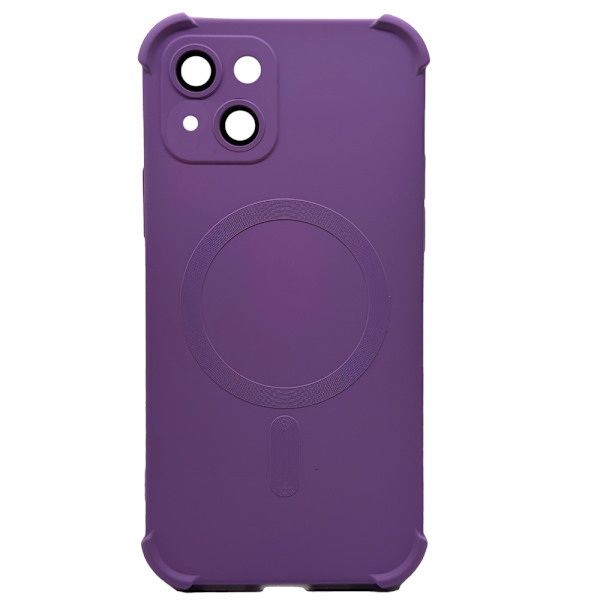 iPhone 15 - Silikonskal med Magnetiskt Stötskydd Grå