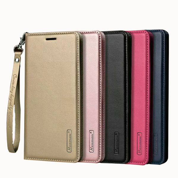 Mate 20 Lite - Elegantti PU-nahkainen lompakkokotelo Hanmanilta Svart
