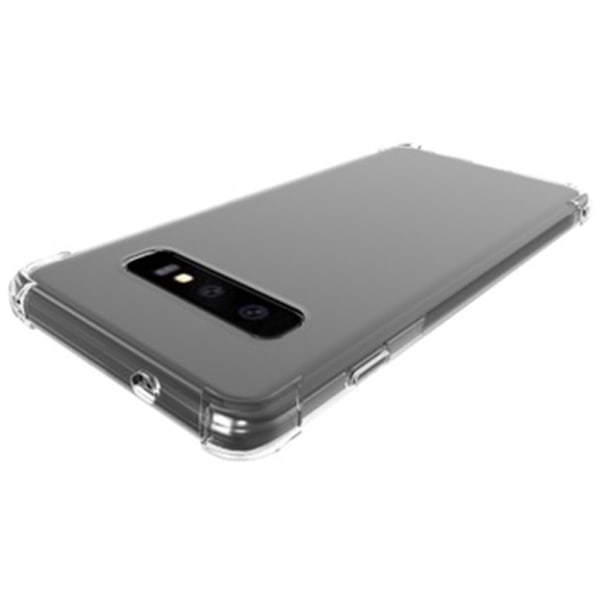 Samsung Galaxy S10E - Holdbart Floveme-cover i silikone Blå/Rosa