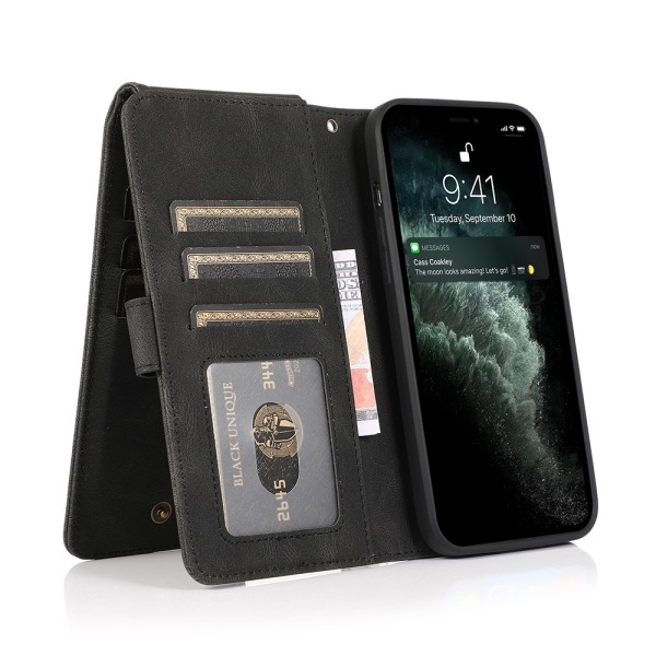Floveme Wallet Case - iPhone 12 Pro Mörkgrön