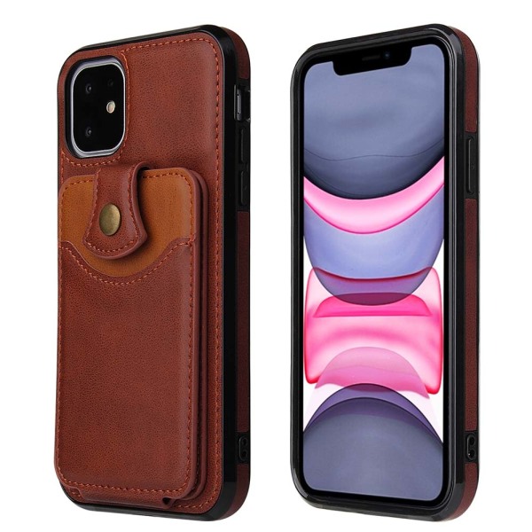 Glat cover med kortholder - iPhone 11 Mörkblå