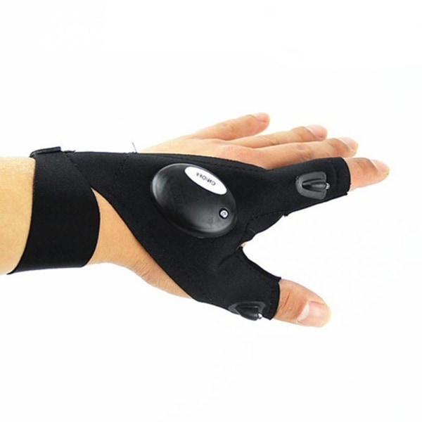 Effektfull Ficklamp Handske Svart Vänster