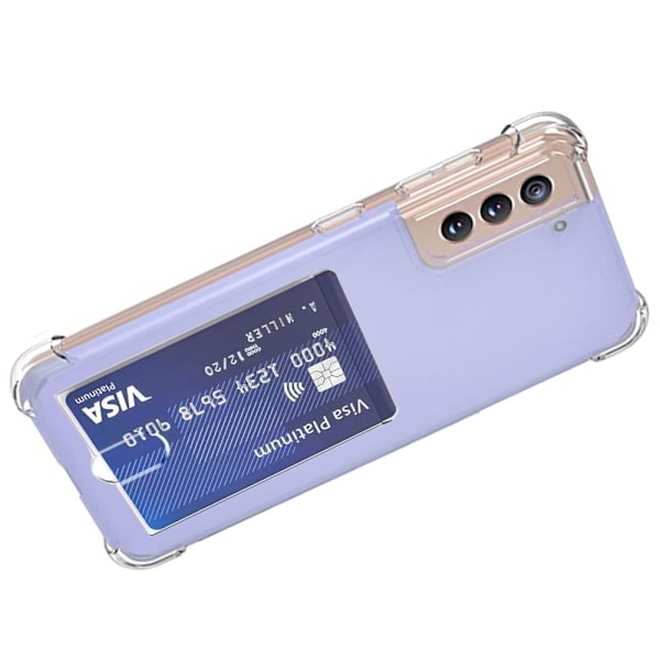 Skyddande Skal med Kortfack - Samsung Galaxy S21 Plus Transparent/Genomskinlig