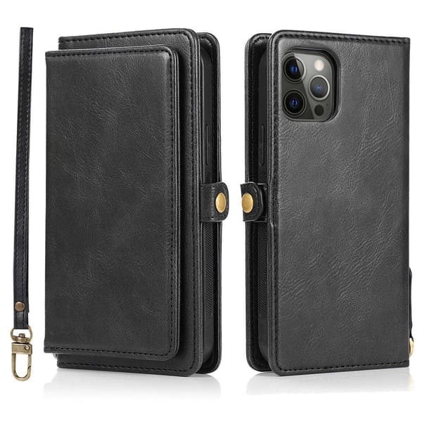 Praktisk 2-i-1 Plånboksfodral - iPhone 12 Pro Mörkblå