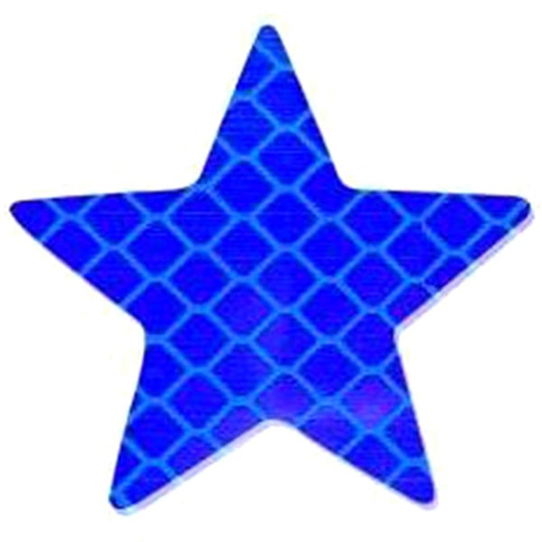 Holdbare refleksstjerner (6-pakning) Blå
