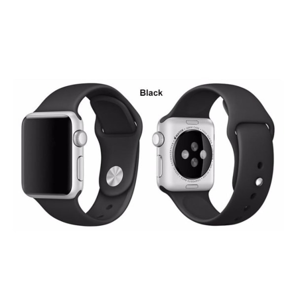 Apple Watch 42mm - Exklusiva Silikonarmband Hög Kvalité Svart L