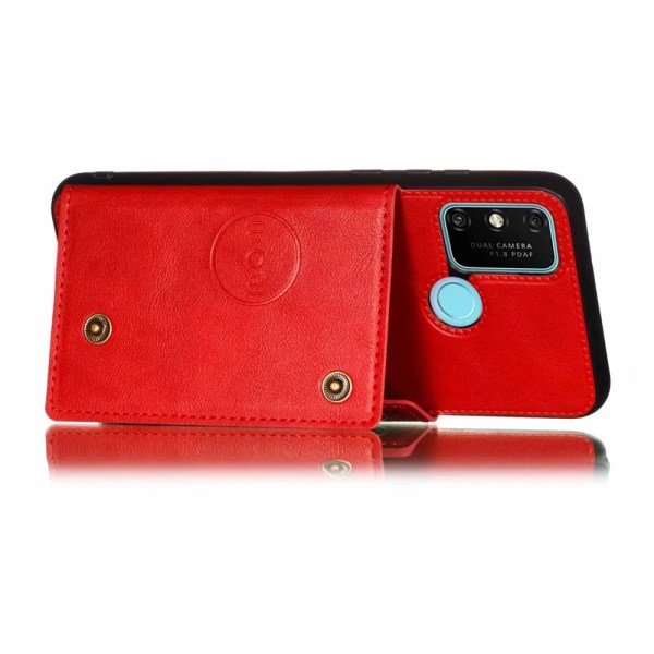Samsung Galaxy A21S - Beskyttelsescover med kortslot Röd
