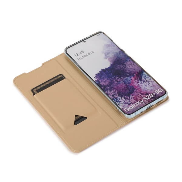 Samsung Galaxy S20 Plus - Genomtänkt Plånboksfodral Guld