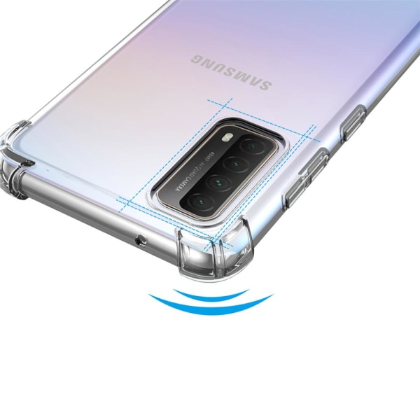 Støtdempende silikondeksel - Huawei P Smart 2021 Transparent/Genomskinlig